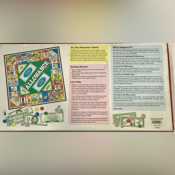 Lakeshore The Allowance Game ages 5+ - Picture 4 of 4